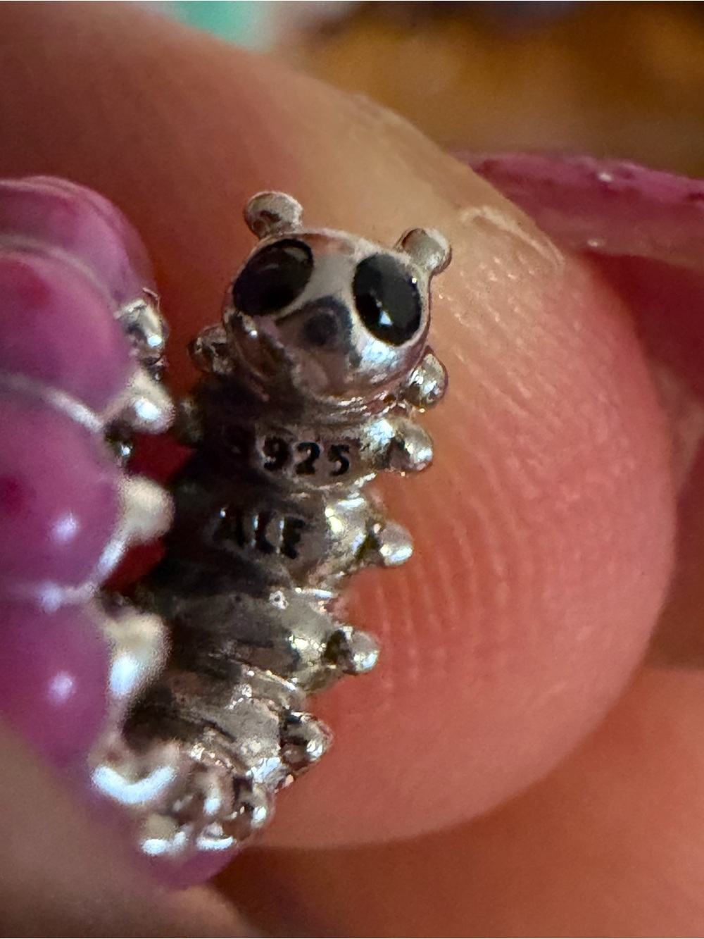 Pandora Pink caterpillar charm